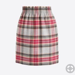 NWT J.Crew Factory Plaid Grey Skirt - Size 4